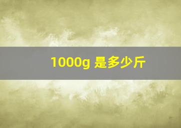 1000g 是多少斤